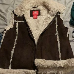 Faux wool vest